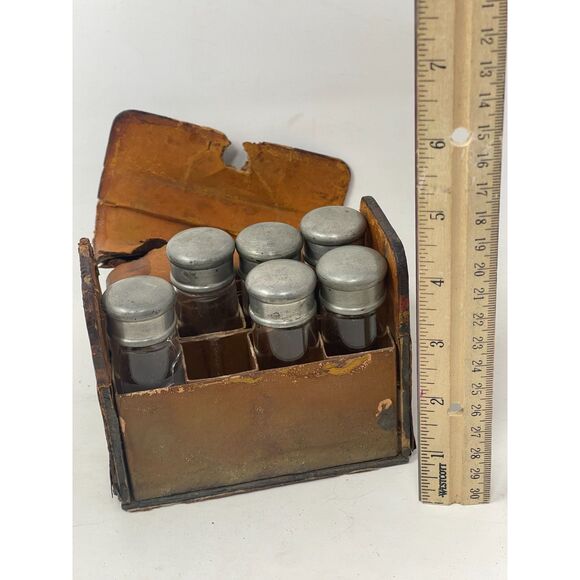 Antique Medical Apothecary Case Doctor Travel 6 Ampules AS FOUND RARE SET *READ - Picture 11 of 11